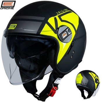 CASCO ORIGINE ALPHA V5 fluo yellow black matt XS-54 22.06