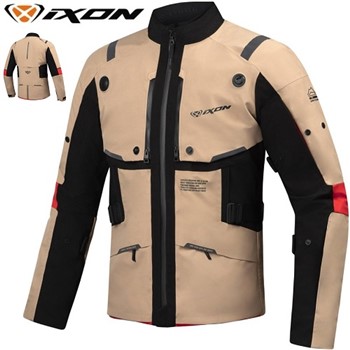 Giacca IXON M-SKEID giubbotto in tessuto UOMO sabbia, nero, rosso L-50
