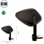 SPECCHIO DX-SX SINGOLO REVERSIBILE OMOLOGATO NERO BAR-END