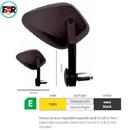 SPECCHIO DX-SX SINGOLO REVERSIBILE OMOLOGATO NERO BAR-END