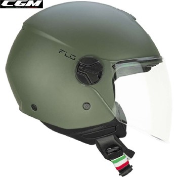 CASCO CGM FLO MONO VERDE OPACO VISIERA LUNGA S-56 22.06