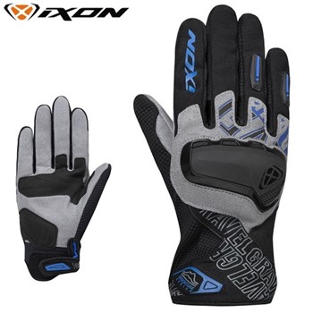 GUANTI IXON GRAVEL UOMO tessuto estivo nero, grigio, blu XL (In Esaurime