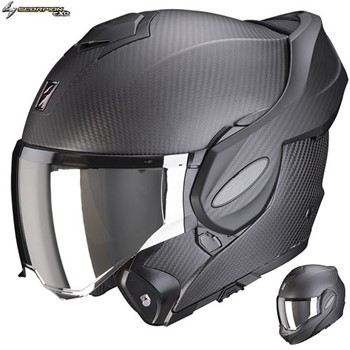 CASCO SCORPION MODULARE EXO-TECH EVO CARBON NERO OPACO XL-61 22.06