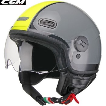 CASCO CGM GLOBO SPORT GRIGIO-GIALLO FLUO SAGOMATA XS-54