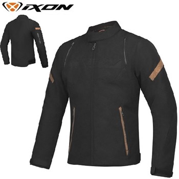 Giubbotto IXON STRIKER RETRO in tessuto UOMO nero-marrone M-48