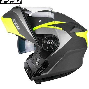 CASCO MODULARE CGM BER DRESDA grafite giallo fluo opaco L-60 22.06