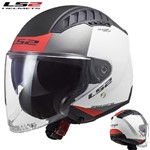 CASCO LS2 JET OF600 COPTER II URBANE MATT WHITE RED 22.06 L-60