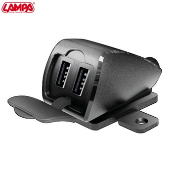 DOPPIA PRESA USB "TRECK 2" DA ESTERNO 5400MA 12/24V.