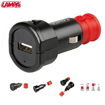 PRESA USB UNIVERSALE "UNI-TECH 1" 2400MA RIC.VELOCE 12/32V.
