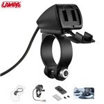 Trek, doppio caricatore usb resistente all?acqua, 3 tipi di fissaggio Trek, doppio caricatore usb resistente all?acqua, 3 tipi di fissaggio