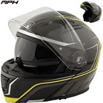 Casco modulare MPH RAPTOR BLACK TITANIUM-YELLOW M-58 22.06