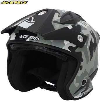 CASCO ACERBIS JET ARIA OMOLOG. ECE-ONU 22-06 CAMO-BROWN L-60