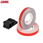 WHEEL STRIPE STRISCE RIFLETTENTI colore ROSSO CON APPLICATORE 7mm X 6 mt