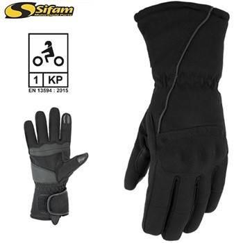 Guanti SIFAM TUNDRA invernali impermeabili neri M omologati CE