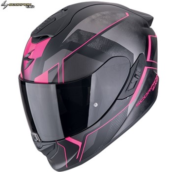 SCORPION INTEG. EXO-1400 EVO II AIR INTENSIO nero opaco-rosa M-58 22-06