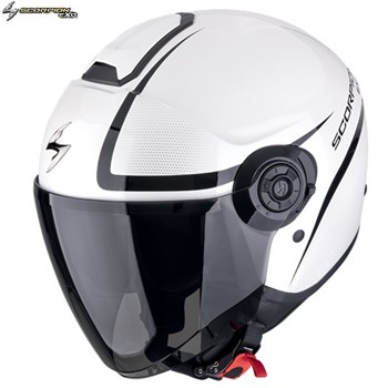 CASCO SCORPION JET EXO CITY II INTERCITY bianco-nero M-58 22.06