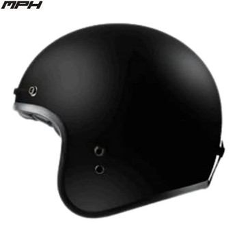 Casco Demi-Jet MPH 22.06 H-EASY MATT BLACK L-60