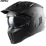 Casco Demi-Jet MPH 22.06 HARRIER MATT BLACK XS-54