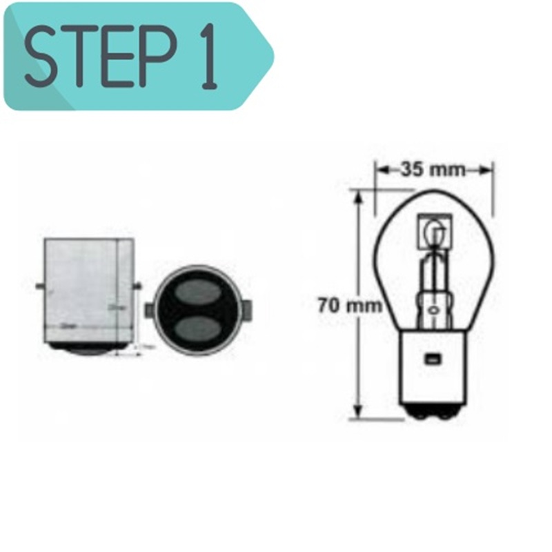 LAMPADA STEP 1 12V/21/5W BILUCE STOP - 12V BAY15D - LAMPADA STEP 1 12V/21/5W BILUCE STOP - 12V BAY15D -