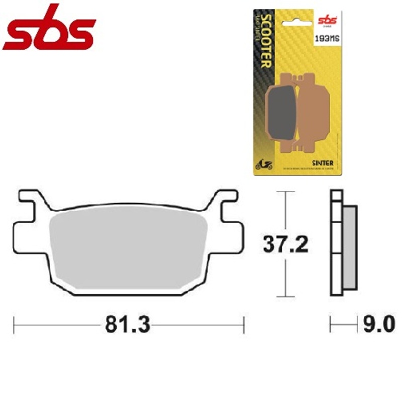 CP. PASTIGLIE FRENO SINT. SBS193 HF HONDA SH 300 POSTERIORI (FD.0401)