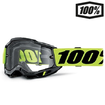 OCCHIALE 100% ACCURI 2 ENDURO NEON YELLOW LENTE DOPPIA TRASP. (461364)