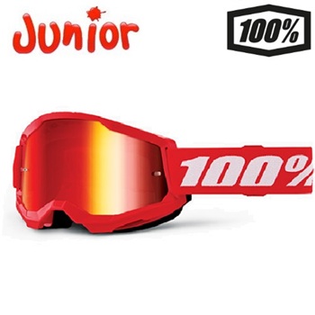 OCCHIALE 100% STRATA 2 JUNIOR RED LENTE A SPECCHIO ROSSA (461360)