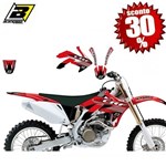 KIT ADESIVI HONDA CRF 450R 05>08 NERO-ROSSO (In Esaurimento)