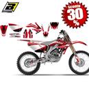 KIT ADESIVI HONDA CRF 250 04>09 ROSSO-NERO KRYPTON (In Esaurimento)