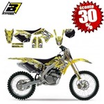 KIT ADESIVI SUZUKI RMZ 250 07>09 GIALLO TRIBAL SKULL (In Esaurimento)