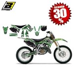 KIT ADESIVI KAWASAKI KX 125-250 03>08 VERDE TRIBAL SKULL (In Esaurimento