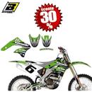 KIT ADESIVI KAWASAKI KXF 450 06>08 VERDE-NERO (In Esaurimento)