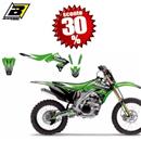 KIT ADESIVI KAWASAKI KXF 250 06>08 VERDE-NERO (In Esaurimento)