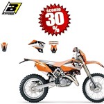 KIT ADESIVI KTM EXC 03>04 ARANCIO-NERO DREAM (In Esaurimento)