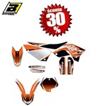 KIT ADESIVI KTM EXC 08/10 - SX 07-08 ARANCIO-NERO (In Esaurimento)