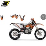 KIT ADESIVI KTM SX-SXF 07>10 / EXC 08>10 ARANCIO-NERO ENERGY GLITTERATI