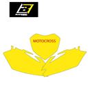 KIT ADESIVI TABELLE PORTANUMERO HONDA CRE 250F 06>09 GIALLO