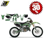 KIT ADESIVI COMPLETO TRIBAL KAWASAKI KX 125-250 03>08 VERDE (In Esaurime