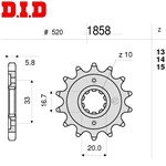 PIGNONE DID PROF. SUZUKI 250 RM-Z 250 K4 K5 K6 2004-2006