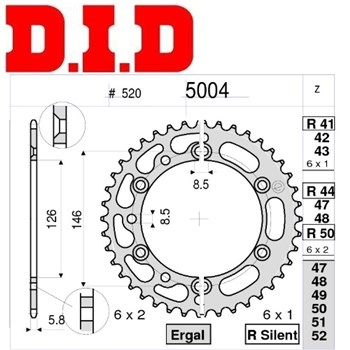 CORONA DID PROF. SUZUKI 400 ACCIAIO (SGR 541520350)