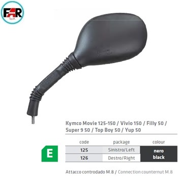 SPECCHIO RETROVISORE DX KYMCO FILLY / Kymco Movie 125-150 (SGR 38.01832)