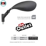 SPECCHIO DX NERO GOMMATO A GOCCIA DA MANUBRIO CON SNODO 10 X (In Esaurim SPECCHIO DX NERO GOMMATO A GOCCIA DA MANUBRIO CON SNODO 10 X (In Esaurim