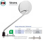 SPECCHIO DX CROMO PIAGGIO VESPA UNIVERSALE Attacco piastra M.8 incluso SPECCHIO DX CROMO PIAGGIO VESPA UNIVERSALE Attacco piastra M.8 incluso