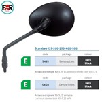SPECCHIO RETROVISORE DX APRILIA Scarabeo 125-200-250-400-500 NERO