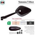 SPECCHIO YAMAHA DX T-MAX 08 CALOTTA NERA ROMBO CON MODIFICA A MANUBRIO