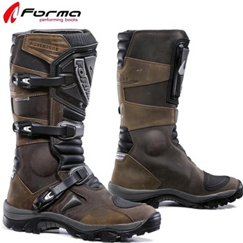 STIVALI ADVENTURE RIDING DRY PELLE PIENO FIORE MARRONE 45 (US 11.5)