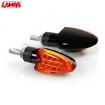 COPPIA FRECCE NERE A LED ARROW VETRO ARANCIO