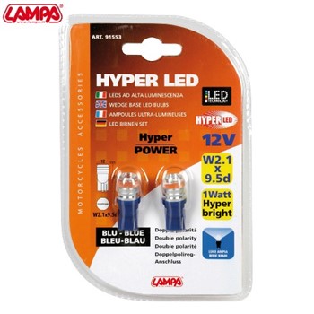 COPPIA "HYPER-LED-BLUE WIDE BEAM" BLU (In Esaurimento)