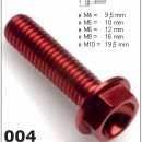 VITE TESTA ESAGONALE 004 M6 X 35 ROSSO