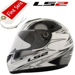 CASCO LS2 INTEGRALE STRADA DIAMOND BIANCO-NERO XL-61 (In Esaurimento)