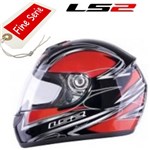 CASCO LS2 INTEGRALE STRADA DIAMOND ROSSO-NERO XL-61 (In Esaurimento)